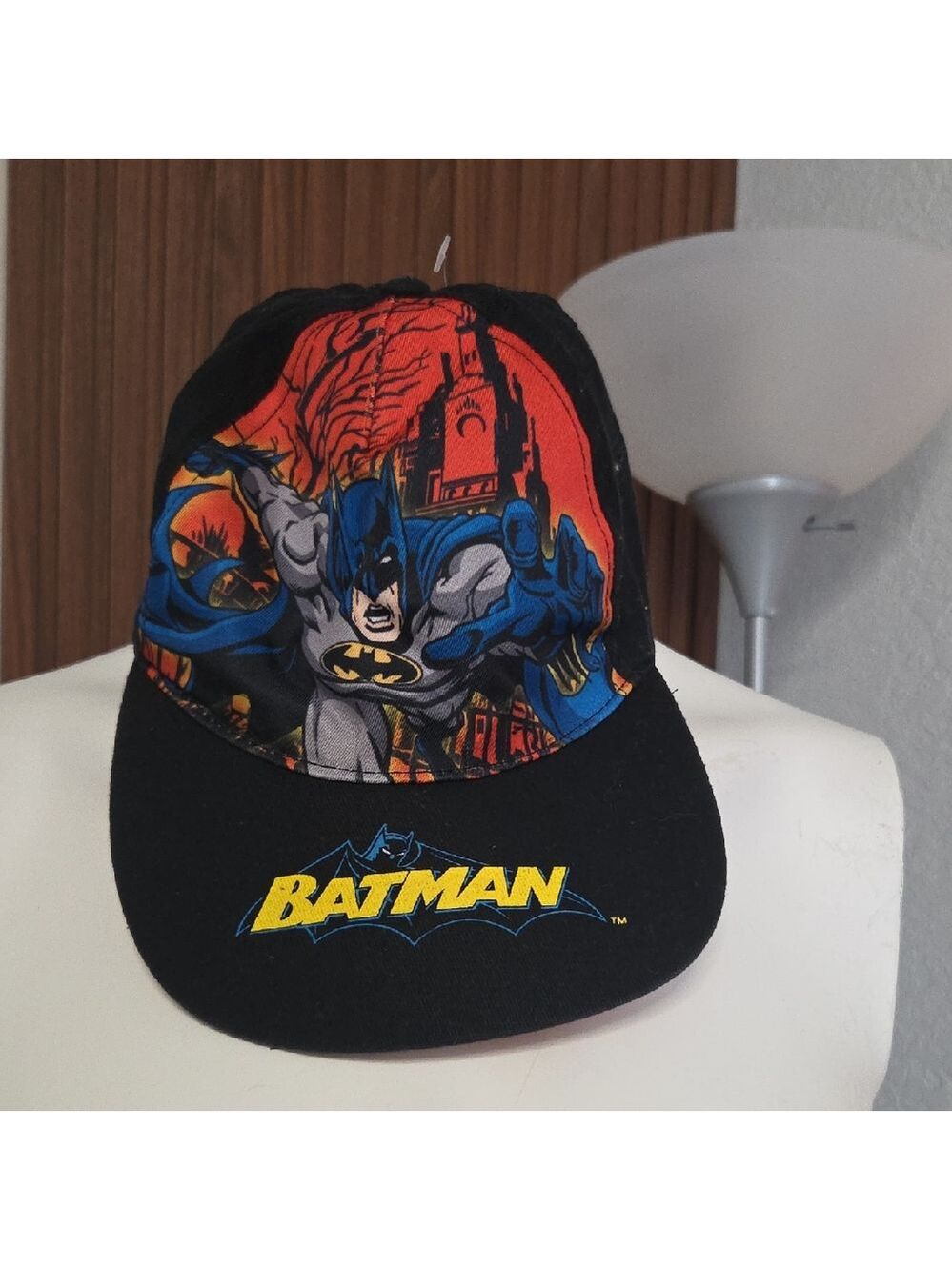 Batman Kids Hat – Black & Red – Adjustable / One Size
